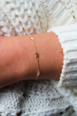 9 Karaat Armband Drie Vlinders