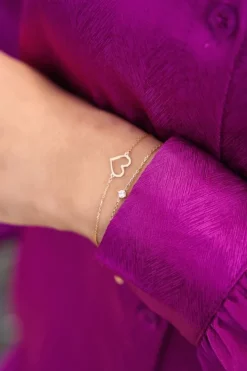 9 Karaat Armband One Diamond