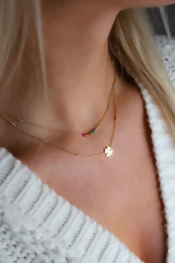 9 Karaat Ketting Klaver