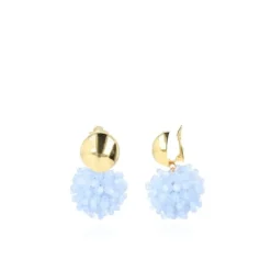 Baby Blauwe Oorbellen Clip Louise Glassberry Globe L Double Stones Tonal