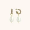 Beige Oorbellen Apollo Creool Xs Parel