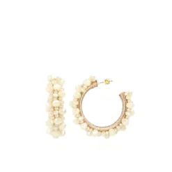 Beige Oorbellen Brecht Glassberry Creool