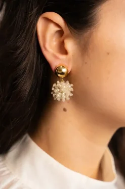 Beige Oorbellen Louise Glassberry Globe S Double Stones Tonal