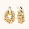 Beige Oorbellen Ophelia Combi Ovaal M