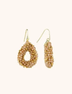 Beige Tangerine Oorbellen Berry Druppel S