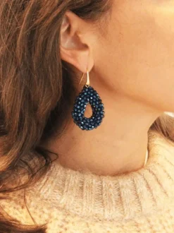 Blauwe Oorbellen Drop S Disco