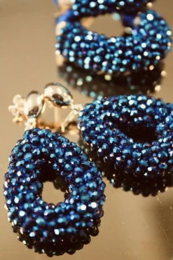 Blauwe Oorbellen Drop S Disco