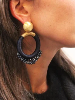 Blauwe Oorbellen Elara Drops Combi L