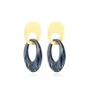 Blauwe Oorbellen Nemea Teardrop L Brushed