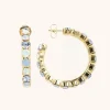 Blauwe Oorbellen Strass Julliette Creool