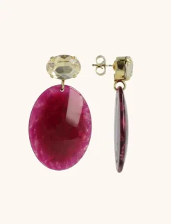 Bordeaux Oorbellen Celia Bugle