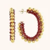 Bordeaux Oorbellen Loe Creool Deluxe L