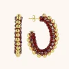 Bordeaux Oorbellen Loe Creool Deluxe M