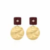 Bordeaux Oorbellen Olivia Resin Rectangle Closed Hammerd Snake