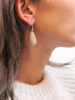 Champagne Oorbellen Beau Glassberry Cone Xs