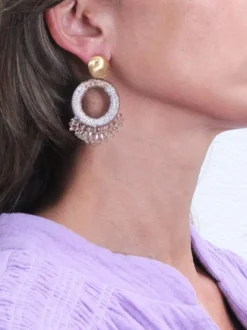 Champagne Oorbellen Elara Drops Combi S