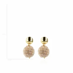 Champagne Oorbellen Lea Glassberry Soft Globe L