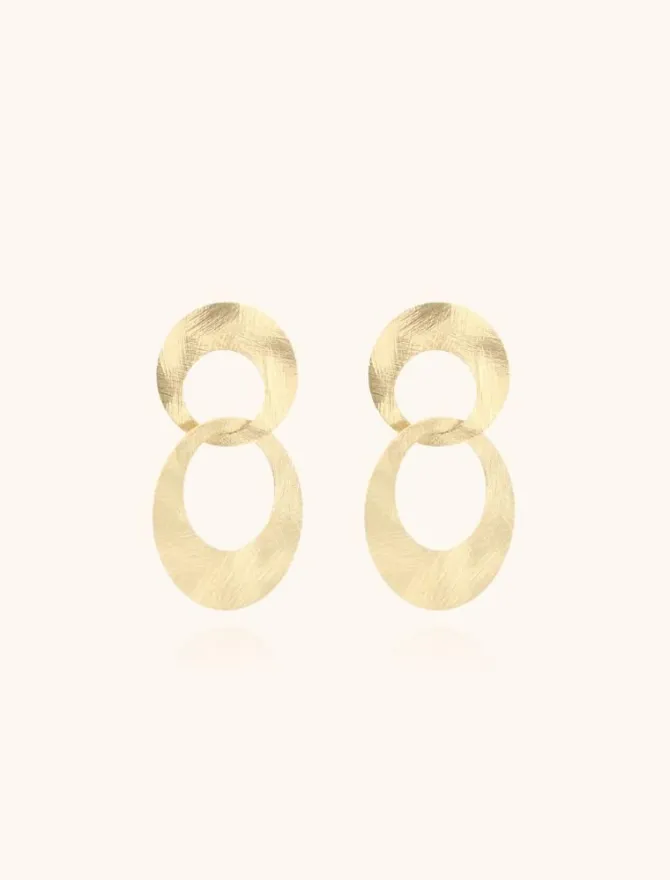 Classic Dubbel Charm Satin Oorbellen