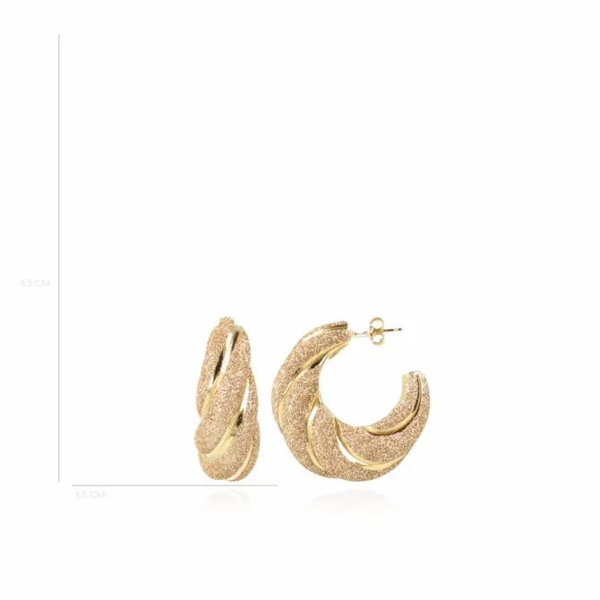 Classic Glitter Oorbellen Twist Creole M