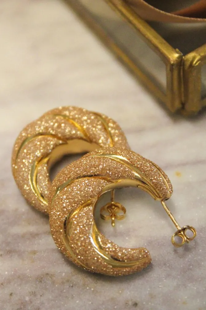 Classic Glitter Oorbellen Twist Creole S