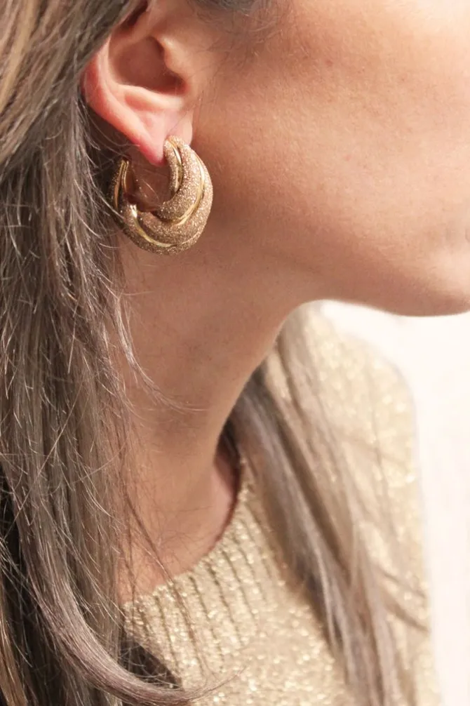 Classic Glitter Oorbellen Twist Creole S