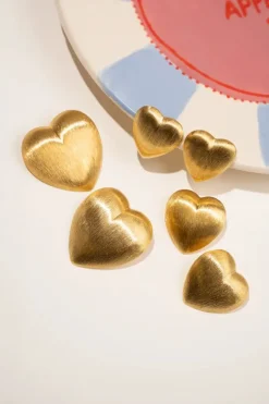 Classic Oorbellen Brushed Stud Hart Xl