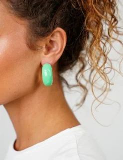 Classic Oorbellen Charlie Creool Turquoise
