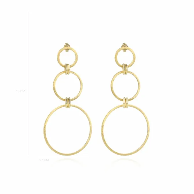Classic Oorbellen Classic Dubbel Round Satin