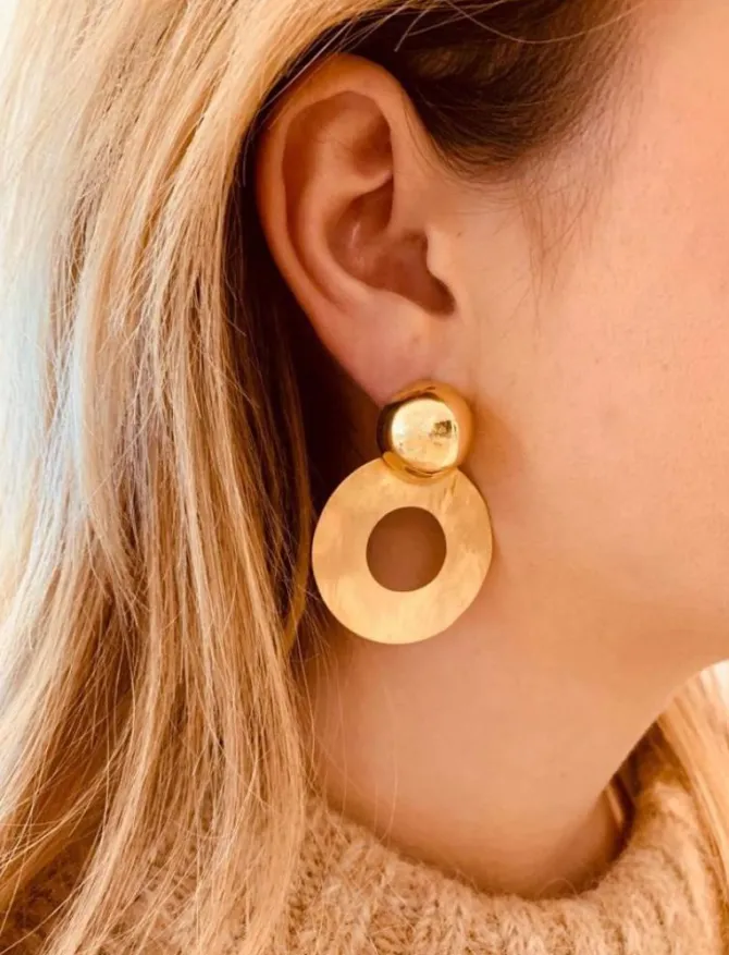 Classic Oorbellen Classic Rond Hammerd Thick