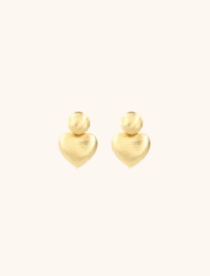 Classic Oorbellen Hart S Brushed
