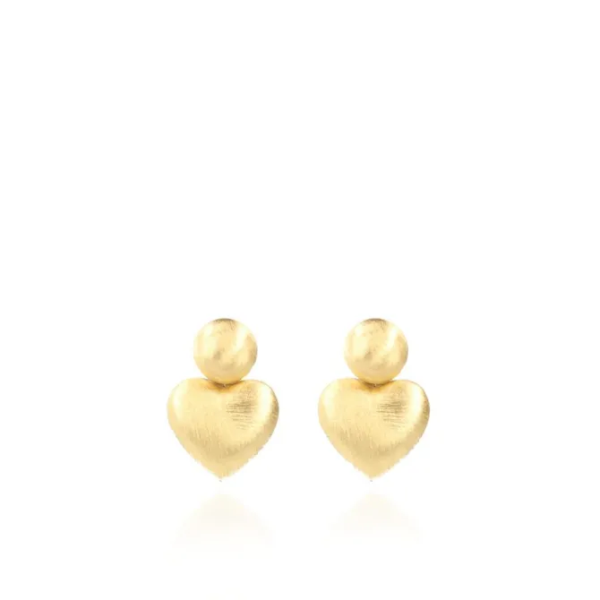 Classic Oorbellen Hart S Brushed