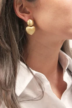 Classic Oorbellen Hart S Brushed