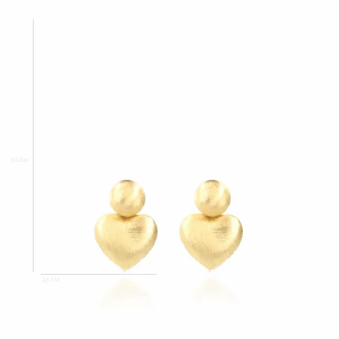 Classic Oorbellen Hart S Brushed