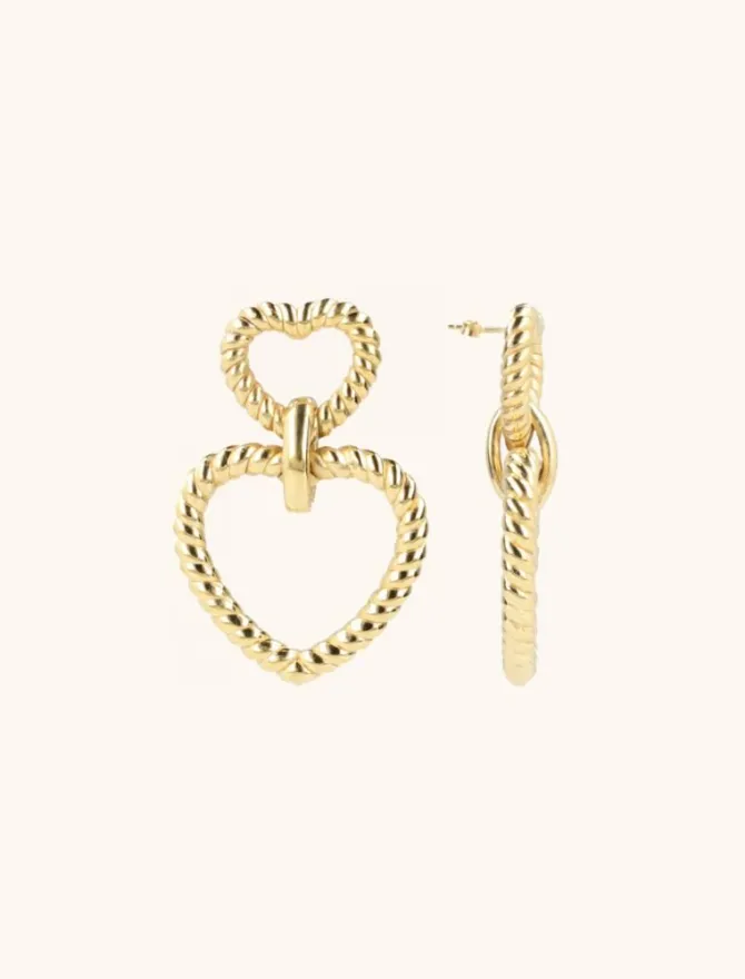 Classic Oorbellen Hart Twist Pendant L