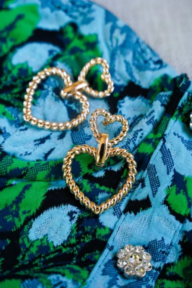 Classic Oorbellen Hart Twist Pendant L