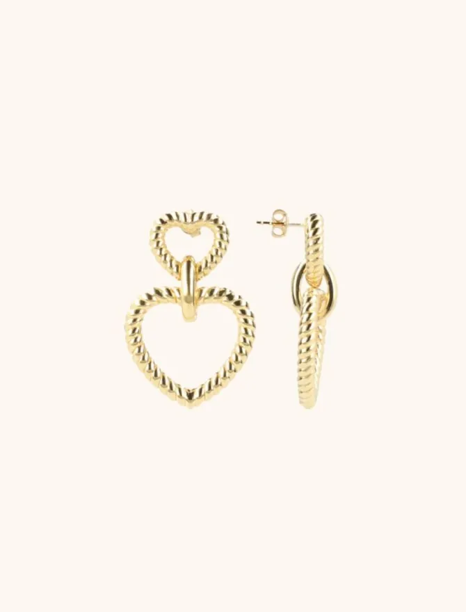 Classic Oorbellen Hart Twist Pendant M
