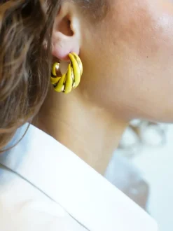 Classic Oorbellen Twist Creool S Geel
