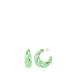 Classic Oorbellen Twist Creool M Turquoise