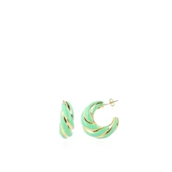 Classic Oorbellen Twist Creool S Turquoise