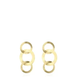 Classic Tripple Rond Open Satin Oorbellen