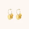 Classic Vijf Mix Ronde Pendants Oorbellen