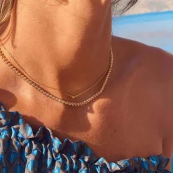Crystal Framed Tennis Ketting