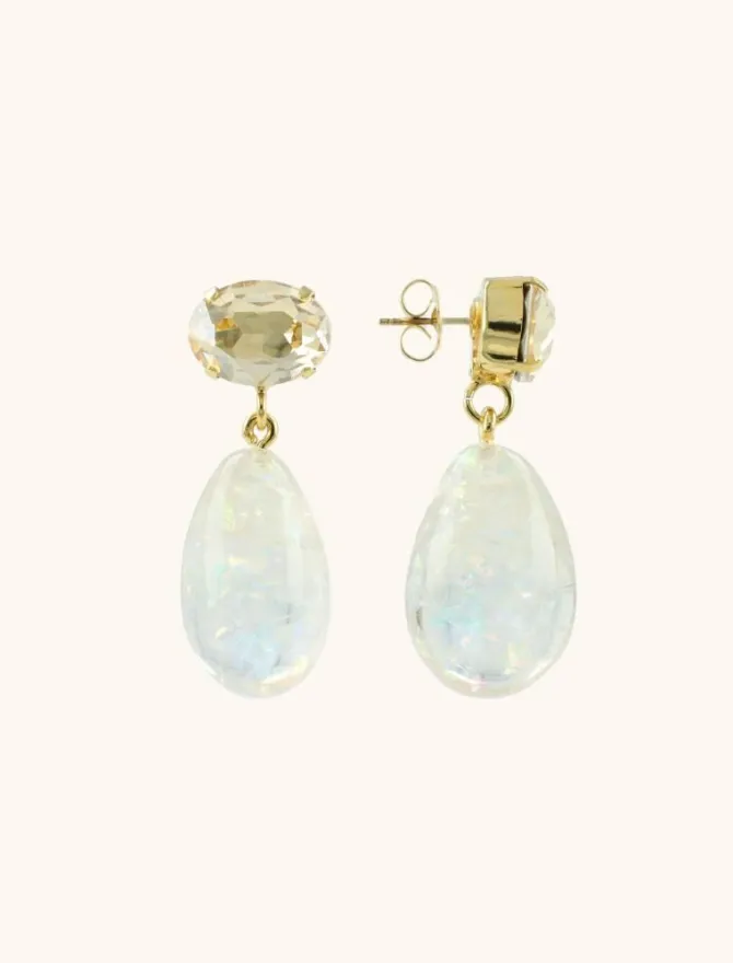 Crystal Oorbellen Merel Druppel Strass