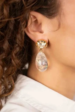 Crystal Oorbellen Merel Druppel Strass