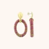 Fuchsia Lime Oorbellen Faye Ovaal S