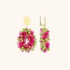 Fuchsia Lime Oorbellen Louise Druppel S Double Stones Clip