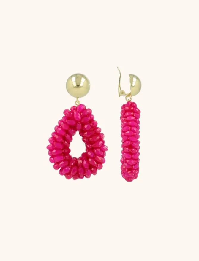 Fuchsia Oorbellen Anne Druppel S Marquis Clip