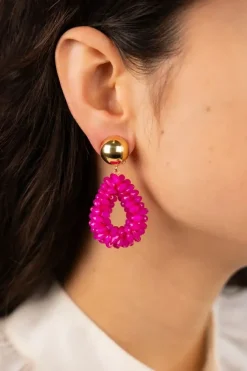 Fuchsia Oorbellen Anne Druppel S Marquis Clip