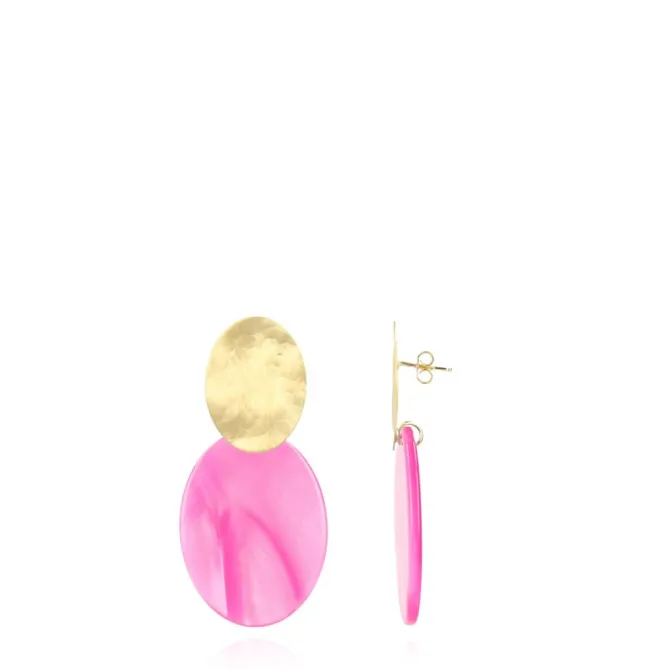 Fuchsia Oorbellen Celia Oval S