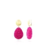 Fuchsia Oorbellen Loulou Closed Drop M Clip
